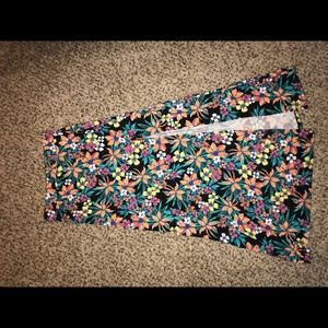 Flower Maxi Summer Skirt Open Slit